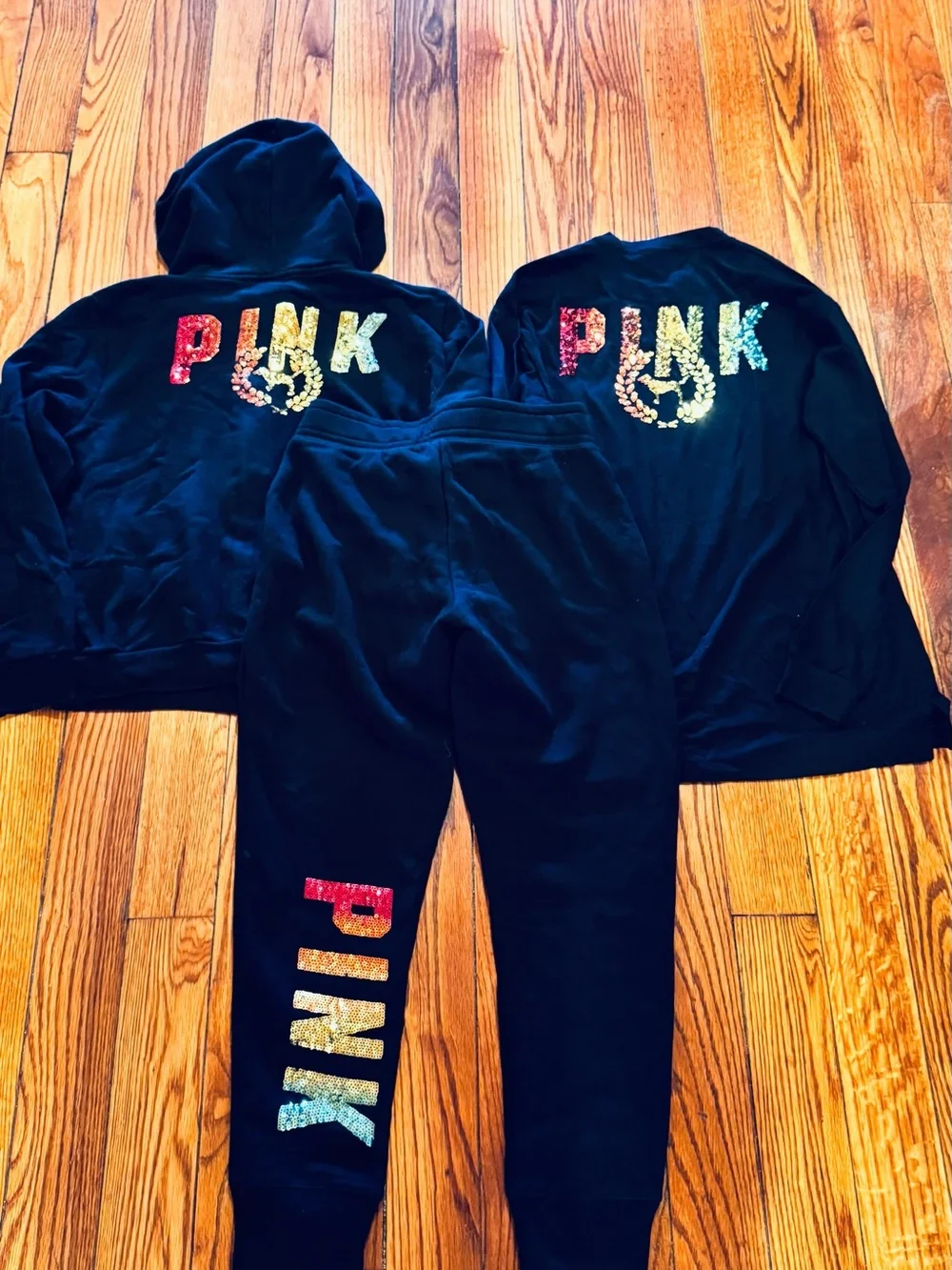 PINK Victoriaβs Secret Rainbow Bling 3 Piece Set - Picture 3 of 12